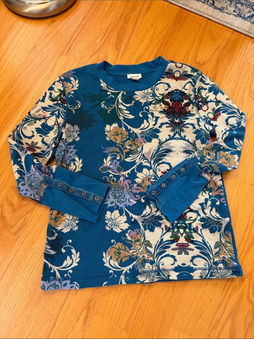 Sundance Floral Crewneck shirt size petite extra large